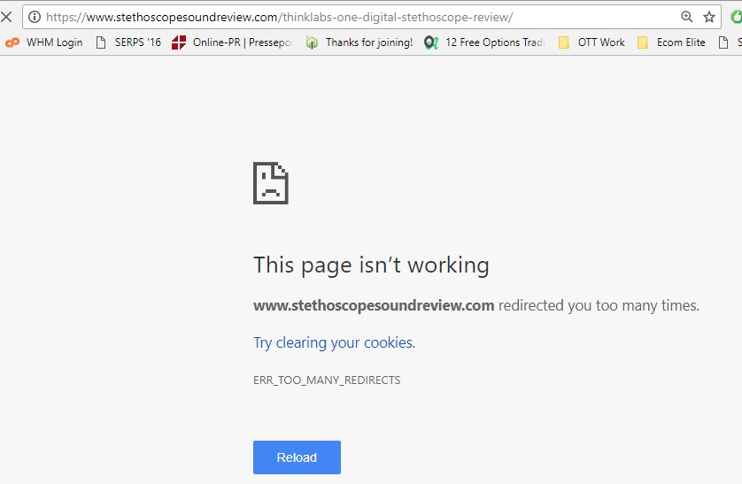 [SOLVED] "Too Many Redirects" Error Message in Chrome (WordPress Site) 1